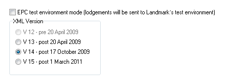 Setting the XML type for EPCs